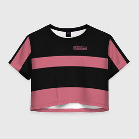 Женская футболка 3D укороченная с принтом BlackPink 95 JISOO в Тюмени, 100% полиэстер | круглая горловина, длина футболки до линии талии, рукава с отворотами | 95 jisoo | black  pink | blackpink | jennie | jisoo | k pop | lalisa | группа | к поп | корейская группа | розовый | черный