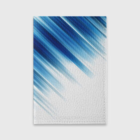 Обложка для паспорта матовая кожа с принтом ABSTRACT BLUE в Тюмени, натуральная матовая кожа | размер 19,3 х 13,7 см; прозрачные пластиковые крепления | Тематика изображения на принте: abstract | blue | geometry | абстракция | геометрия | градиент | линии | синий