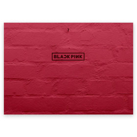 Поздравительная открытка с принтом BlackPink wall в Тюмени, 100% бумага | плотность бумаги 280 г/м2, матовая, на обратной стороне линовка и место для марки
 | Тематика изображения на принте: black  pink | blackpink | jennie | jisoo | k pop | lalisa | группа | к поп | корейская группа | розовый | черный