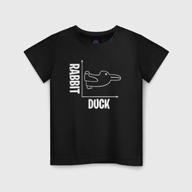 Детская футболка хлопок с принтом Геометрия в Тюмени, 100% хлопок | круглый вырез горловины, полуприлегающий силуэт, длина до линии бедер | duck | duckling | заяц | математика | мем | утенок | утка