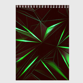 Скетчбук с принтом STRIPES GREEN 3D в Тюмени, 100% бумага
 | 48 листов, плотность листов — 100 г/м2, плотность картонной обложки — 250 г/м2. Листы скреплены сверху удобной пружинной спиралью | abstract | geometry | абстракция | геометрия | градиент | линии