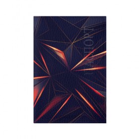 Обложка для паспорта матовая кожа с принтом STRIPES ORANGE 3D в Тюмени, натуральная матовая кожа | размер 19,3 х 13,7 см; прозрачные пластиковые крепления | abstract | geometry | orange | абстракция | геометрия | градиент | линии | оранжевый