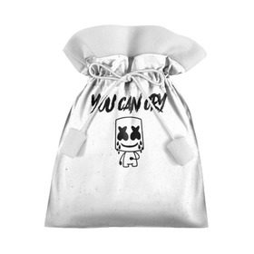 Подарочный 3D мешок с принтом Marshmello. You can cry в Тюмени, 100% полиэстер | Размер: 29*39 см | christopher | comstock | cry | dj | dotcom | friends | marshmallow | marshmello | usa | диджей | друзья | комсток | крис | маршмэллоу | плакать | продюсер | сша