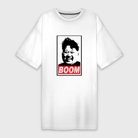 Платье-футболка хлопок с принтом BOOM КИМ ЧЕН ЫН в Тюмени,  |  | boom | kim chen eun | mems | ким чен ын | кнр | мемы | северная корея | ядерные ракеты