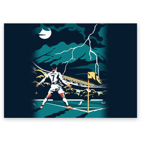 Поздравительная открытка RONALDO JUVE SPORT: в Тюмени, 100% бумага | плотность бумаги 280 г/м2, матовая, на обратной стороне линовка и место для марки
 | cr7 | fc | клуб | криштиану роналду | роналдо | фк | ювентус