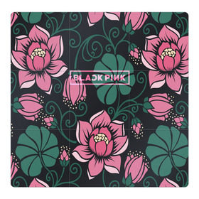 Магнитный плакат 3Х3 с принтом BlackPink в Тюмени, Полимерный материал с магнитным слоем | 9 деталей размером 9*9 см | black  pink | blackpink | jennie | jisoo | k pop | lalisa | группа | к поп | корейская группа | розовый | черный