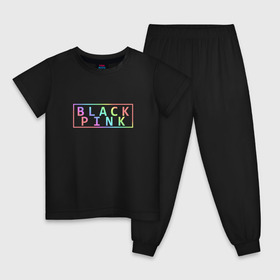 Детская пижама хлопок с принтом BlackPink в Тюмени, 100% хлопок |  брюки и футболка прямого кроя, без карманов, на брюках мягкая резинка на поясе и по низу штанин
 | black  pink | blackpink | jennie | jisoo | k pop | lalisa | группа | к поп | корейская группа | розовый | черный