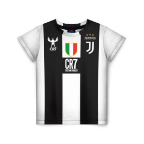 Детская футболка 3D с принтом Ronaldo Juventus / CR7 в Тюмени, 100% гипоаллергенный полиэфир | прямой крой, круглый вырез горловины, длина до линии бедер, чуть спущенное плечо, ткань немного тянется | cr7 | cristiano | juventus | ronaldo | криштиано | криштиану | роналдо | роналду | форма | футбольная | юва | ювентус