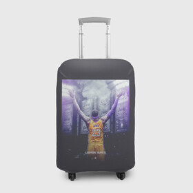 Чехол для чемодана 3D с принтом Lebron в Тюмени, 86% полиэфир, 14% спандекс | двустороннее нанесение принта, прорези для ручек и колес | 