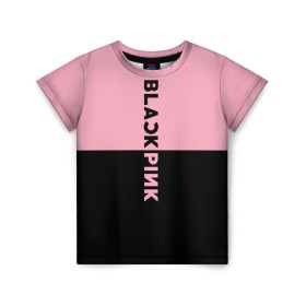Детская футболка 3D с принтом BlackPink в Тюмени, 100% гипоаллергенный полиэфир | прямой крой, круглый вырез горловины, длина до линии бедер, чуть спущенное плечо, ткань немного тянется | black  pink | blackpink | jennie | jisoo | k pop | lalisa | группа | к поп | корейская группа | розовый | черный