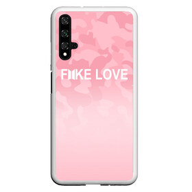 Чехол для Honor 20 с принтом BTS FAKE LOVE в Тюмени, Силикон | Область печати: задняя сторона чехла, без боковых панелей | bts | bts army | j hope | jimin | jin | jungkook | k pop | rap monster | rapmon | suga | v | бтс | группа | корея