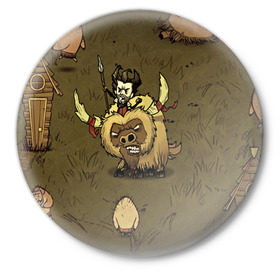Значок с принтом Don`t starve. в Тюмени,  металл | круглая форма, металлическая застежка в виде булавки | Тематика изображения на принте: 