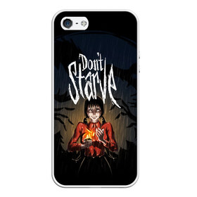 Чехол для iPhone 5/5S матовый с принтом DON`T STARVE в Тюмени, Силикон | Область печати: задняя сторона чехла, без боковых панелей | action | adventure | dont starve | gamer | player | twitch | игра