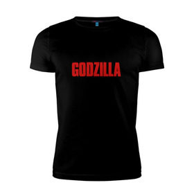 Мужская футболка премиум с принтом GODZILLA в Тюмени, 92% хлопок, 8% лайкра | приталенный силуэт, круглый вырез ворота, длина до линии бедра, короткий рукав | comic con | godzilla | gojira | годзилла | монстр | фильм | чудовище