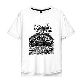 Мужская футболка хлопок Oversize с принтом System of a Down в Тюмени, 100% хлопок | свободный крой, круглый ворот, “спинка” длиннее передней части | 