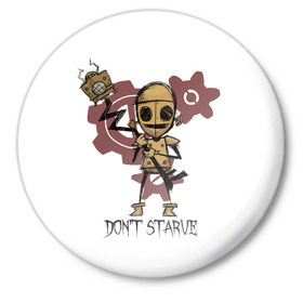 Значок с принтом Don`t starve в Тюмени,  металл | круглая форма, металлическая застежка в виде булавки | Тематика изображения на принте: 