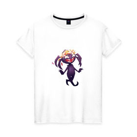 Женская футболка хлопок с принтом Don’t Starve. Webber в Тюмени, 100% хлопок | прямой крой, круглый вырез горловины, длина до линии бедер, слегка спущенное плечо | dont starve | spider | webber | веббер | паук