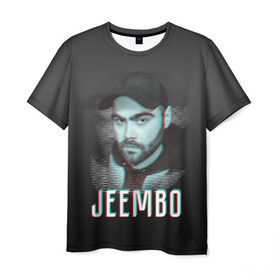 Мужская футболка 3D с принтом Jeembo glitch в Тюмени, 100% полиэфир | прямой крой, круглый вырез горловины, длина до линии бедер | jeembo | джангирян | джимбо