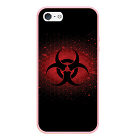 Чехол для iPhone 5/5S матовый с принтом Biohazard в Тюмени, Силикон | Область печати: задняя сторона чехла, без боковых панелей | biohazard | plague inc | биологическая опасность | знак