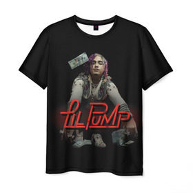 Мужская футболка 3D с принтом Lil Pump в Тюмени, 100% полиэфир | прямой крой, круглый вырез горловины, длина до линии бедер | esketit | лил памп | эщкере