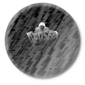 Значок с принтом WATCH DOGS 2 DED SEC в Тюмени,  металл | круглая форма, металлическая застежка в виде булавки | action | ct os | fox | gamer | hacker | player | watch dogs | watch dogs 2 | знак лиса | хакер