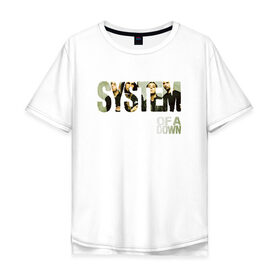 Мужская футболка хлопок Oversize с принтом System of a Down в Тюмени, 100% хлопок | свободный крой, круглый ворот, “спинка” длиннее передней части | soad | soil | system of a down | группа | дав | дарон малакян | джон долмаян | метал | ню | оф | рок | серж танкян | систем | соад | сод | соэд | шаво одаджян | э доун