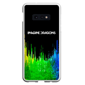 Чехол для Samsung S10E с принтом IMAGINE DRAGONS в Тюмени, Силикон | Область печати: задняя сторона чехла, без боковых панелей | color | imagine dragons | logo | stripes | trend | абстракция | группа | линии | лого | рок | рэп | фирменные цвета