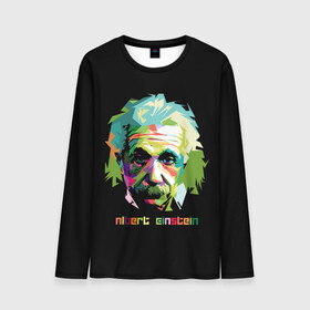 Мужской лонгслив 3D с принтом Эйнштейн Альберт в Тюмени, 100% полиэстер | длинные рукава, круглый вырез горловины, полуприлегающий силуэт | albert | einstein | альберт | великий | закон | легендарный | нобелевская | относительности | премия | профессор | теория | ученый | физик | физика | энштейн