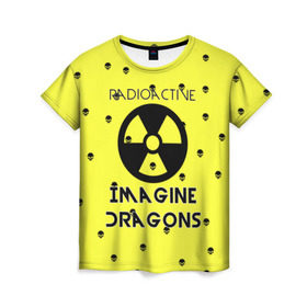 Женская футболка 3D с принтом Imagine Dragons radioactive в Тюмени, 100% полиэфир ( синтетическое хлопкоподобное полотно) | прямой крой, круглый вырез горловины, длина до линии бедер | dragons | evolve | imagines | imagining | radioactive | вообрази драконов | имеджин драгонс | рок | хит