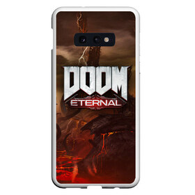 Чехол для Samsung S10E с принтом DOOM Eternal в Тюмени, Силикон | Область печати: задняя сторона чехла, без боковых панелей | doom | doomguy | slayer | вечный | дум | думгай | палач рока