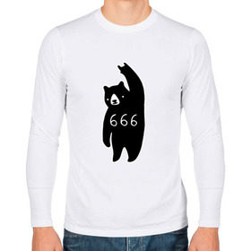 Мужской лонгслив хлопок с принтом BAD BEAR 666 ROCK в Тюмени, 100% хлопок |  | Тематика изображения на принте: 666 | bear | devil | satan | медведь | сатана