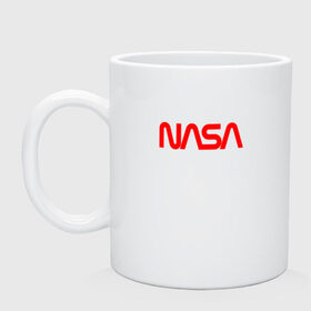 Кружка с принтом NASA red в Тюмени, керамика | объем — 330 мл, диаметр — 80 мм. Принт наносится на бока кружки, можно сделать два разных изображения | nasa | наса