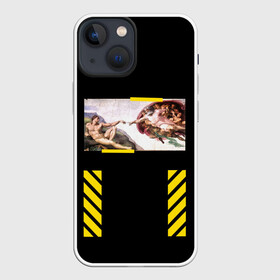 Чехол для iPhone 13 mini с принтом Сотворение Бренда в Тюмени,  |  | off white | геометрия | живопись | искусство | картина | узор | уличный стиль