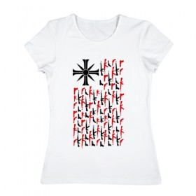 Женская футболка хлопок с принтом FAR CRY 5 в Тюмени, 100% хлопок | прямой крой, круглый вырез горловины, длина до линии бедер, слегка спущенное плечо | 