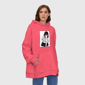 Худи SuperOversize хлопок с принтом SENPAI в Тюмени, 70% хлопок, 30% полиэстер, мягкий начес внутри | карман-кенгуру, эластичная резинка на манжетах и по нижней кромке, двухслойный капюшон
 | ahegao | anime | senpai | аниме | ахегао | культура | сенпай | тренд