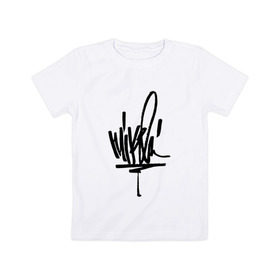 Детская футболка хлопок с принтом MIKE SHINODA в Тюмени, 100% хлопок | круглый вырез горловины, полуприлегающий силуэт, длина до линии бедер | alteranative rock | chester bennington | linkin park | logo | mike shinoda | music | rap | rock | альтернативный рок | группа | лого | музыка | реп | рок