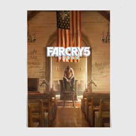 Постер с принтом Far Cry 5 в Тюмени, 100% бумага
 | бумага, плотность 150 мг. Матовая, но за счет высокого коэффициента гладкости имеет небольшой блеск и дает на свету блики, но в отличии от глянцевой бумаги не покрыта лаком | Тематика изображения на принте: 