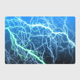 Магнитный плакат 3Х2 с принтом РАЗРЯДЫ МОЛНИЙ в Тюмени, Полимерный материал с магнитным слоем | 6 деталей размером 9*9 см | blue | epic | green | lightning | rain | storm | stripes | texture | thunder | гроза | гром | дождь | зеленый | линии | молнии | молния | пафосные | полосы | разряды | синий | текстура | шторм | эпичные | яркие
