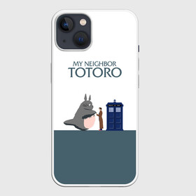 Чехол для iPhone 13 с принтом Мой сосед Тоторо в Тюмени,  |  | 10 доктор | doctor who | my neighbor totoro | tardis | totoro | десятый доктор | доктор кто | тардис | тоторо