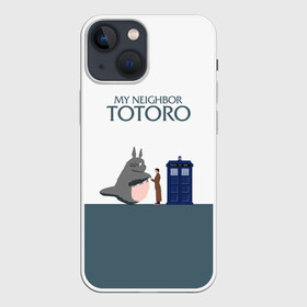 Чехол для iPhone 13 mini с принтом Мой сосед Тоторо в Тюмени,  |  | Тематика изображения на принте: 10 доктор | doctor who | my neighbor totoro | tardis | totoro | десятый доктор | доктор кто | тардис | тоторо