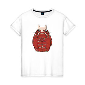Женская футболка хлопок с принтом Атака титанов в Тюмени, 100% хлопок | прямой крой, круглый вырез горловины, длина до линии бедер, слегка спущенное плечо | attack on titan | атака на титанов | колосс | титан | тоторо