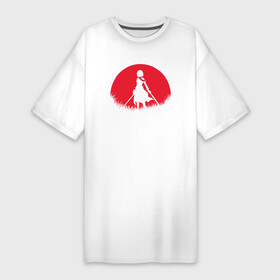 Платье-футболка хлопок с принтом Red Moon Surveyor в Тюмени,  |  | anime | attack on titan | аниме | атака титанов