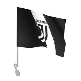Флаг для автомобиля с принтом FC Juventus в Тюмени, 100% полиэстер | Размер: 30*21 см | fc juventus | juventus | криштиану роналду ювентус | фк ювентус | футбол | ювентус