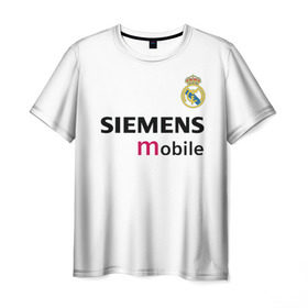 Мужская футболка 3D с принтом Зидан Реал Ретро в Тюмени, 100% полиэфир | прямой крой, круглый вырез горловины, длина до линии бедер | jeep | juventus | sport | zidane | зидан | лого | логотип | надпись | полосы | спорт | футбол | ювентус