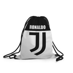 Рюкзак-мешок 3D с принтом Ronaldo Juventus в Тюмени, 100% полиэстер | плотность ткани — 200 г/м2, размер — 35 х 45 см; лямки — толстые шнурки, застежка на шнуровке, без карманов и подкладки | cr7 | cristiano ronaldo | football | juventus | криштиану роналду | роналдо | роналду | ювентус