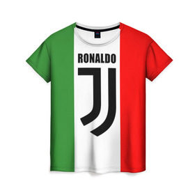 Женская футболка 3D с принтом Ronaldo Juventus Italy в Тюмени, 100% полиэфир ( синтетическое хлопкоподобное полотно) | прямой крой, круглый вырез горловины, длина до линии бедер | cr7 | cristiano ronaldo | football | juventus | криштиану роналду | роналдо | роналду | футбол | ювентус