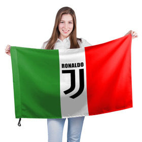 Флаг 3D с принтом Ronaldo Juventus Italy в Тюмени, 100% полиэстер | плотность ткани — 95 г/м2, размер — 67 х 109 см. Принт наносится с одной стороны | cr7 | cristiano ronaldo | football | juventus | криштиану роналду | роналдо | роналду | футбол | ювентус