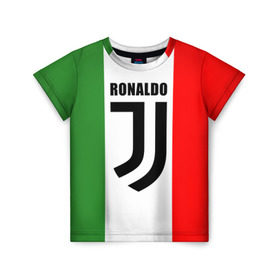 Детская футболка 3D с принтом Ronaldo Juventus Italy в Тюмени, 100% гипоаллергенный полиэфир | прямой крой, круглый вырез горловины, длина до линии бедер, чуть спущенное плечо, ткань немного тянется | cr7 | cristiano ronaldo | football | juventus | криштиану роналду | роналдо | роналду | футбол | ювентус