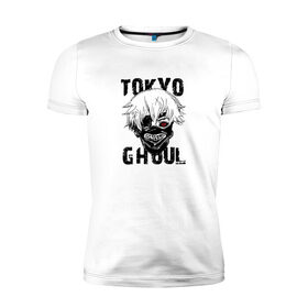 Мужская футболка премиум с принтом Токийский гуль в Тюмени, 92% хлопок, 8% лайкра | приталенный силуэт, круглый вырез ворота, длина до линии бедра, короткий рукав | anime | tokyo ghoul | гули | канеки кен | токийский гуль