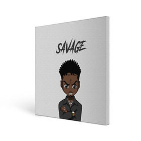 Холст квадратный с принтом 21 Savage в Тюмени, 100% ПВХ |  | 21 savage | 21 дикарь